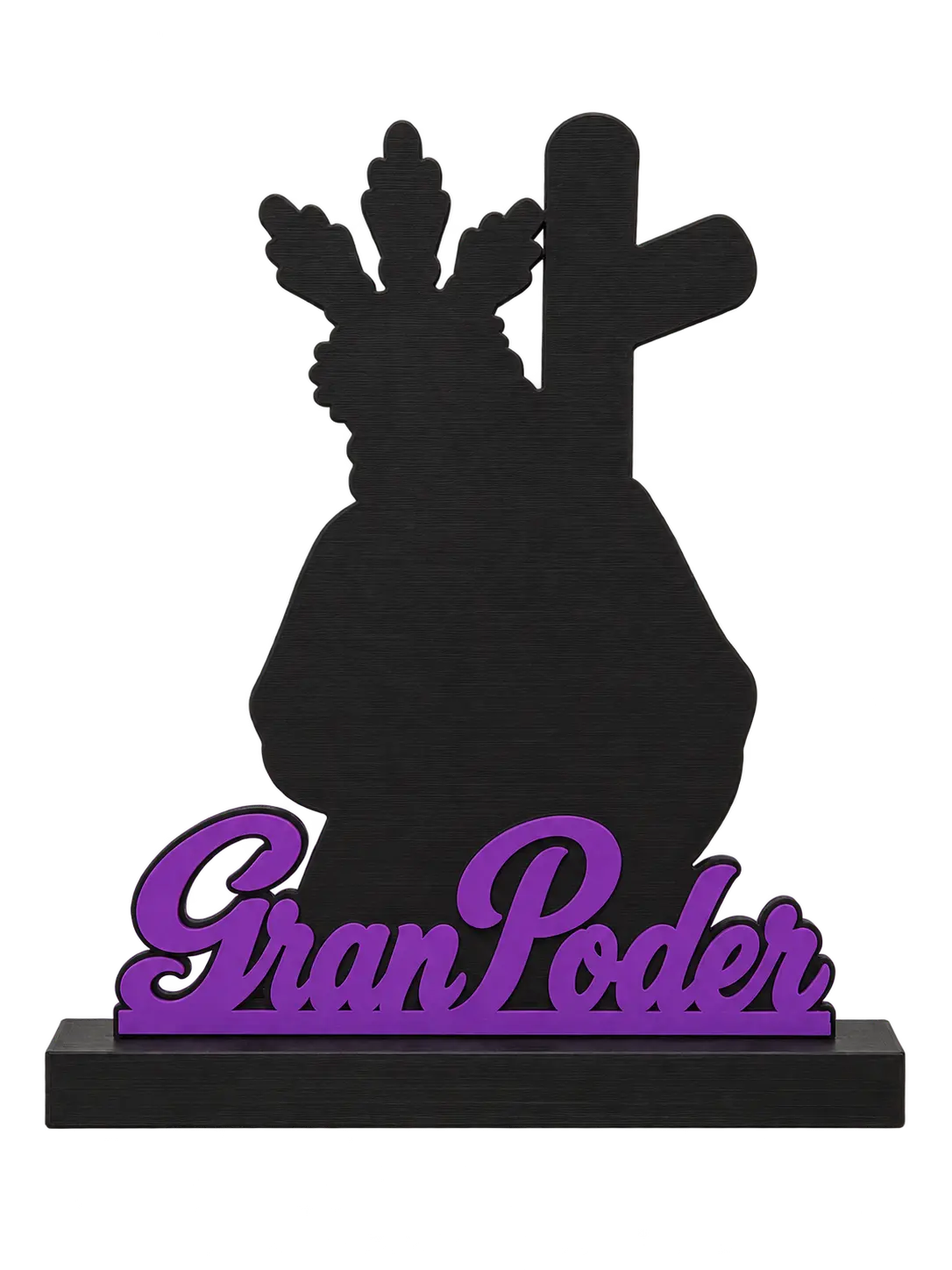 Jesús del Gran Poder con peana, recreación digital con el nombre morado